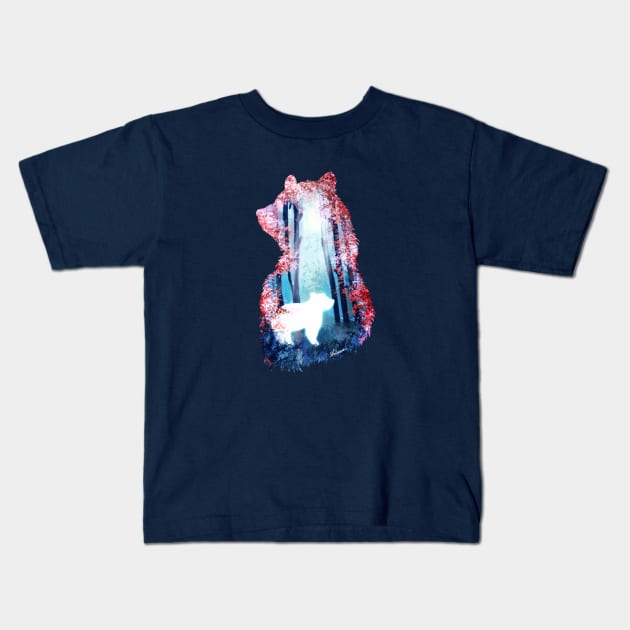 Spirit Bear Kids T-Shirt by DVerissimo